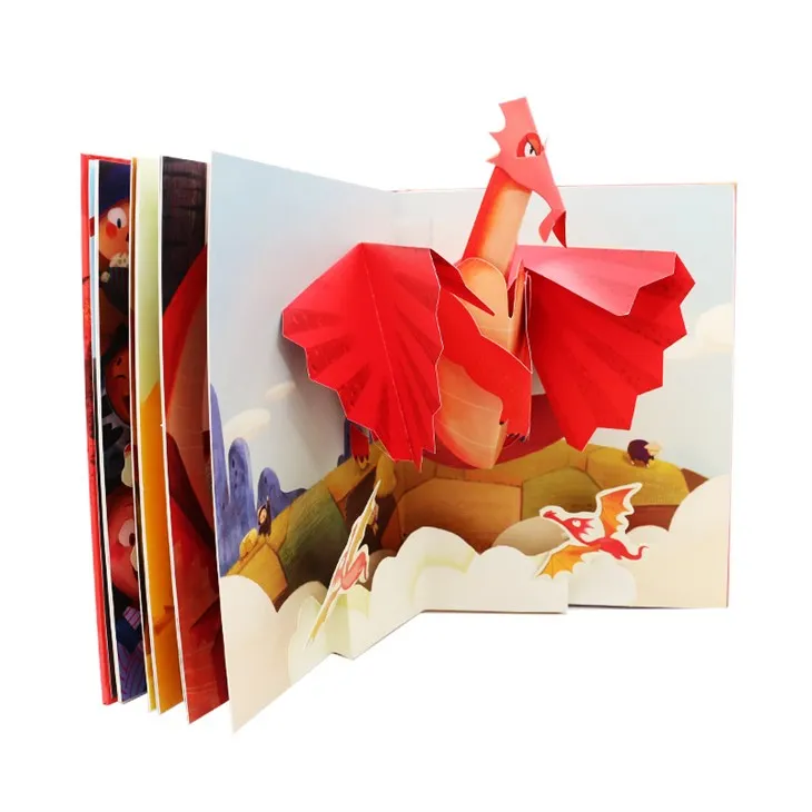 China Factory Bulk 3D Pop Up Dinosuar Kids Book með flottri tónlist